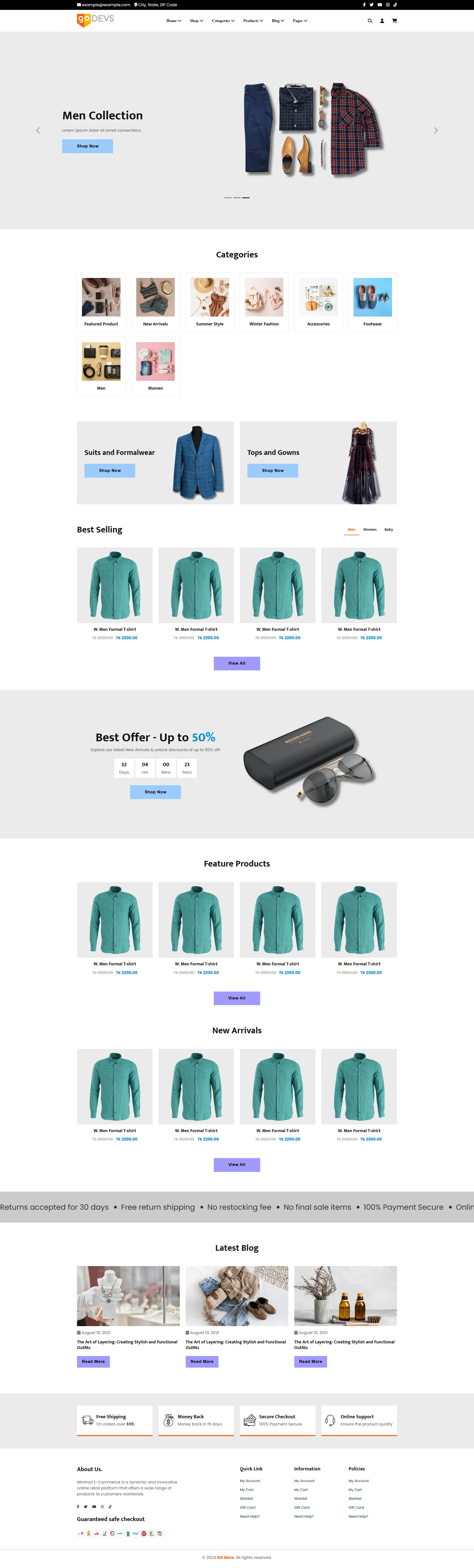 Ecommerce shoe/cloth